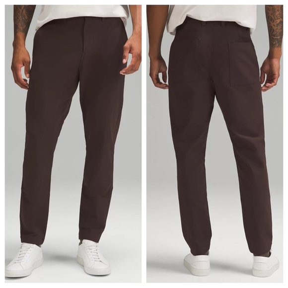 Lululemon Men's Slim-Tapered Heavy Twill Trouser in Espresso M5AYDS - Picture 1 of 15